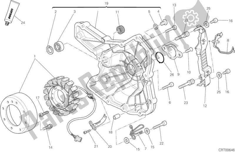 All parts for the Generator of the Ducati Monster 696 ABS USA Anniversary 2013